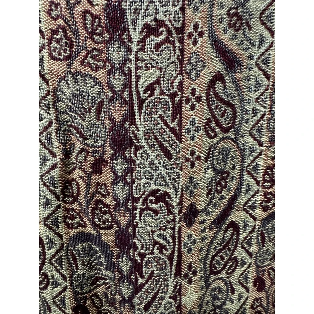 J.Jill Vintage 90s Fall Paisley Tapestry Coat Long Boho Statement Button-Front